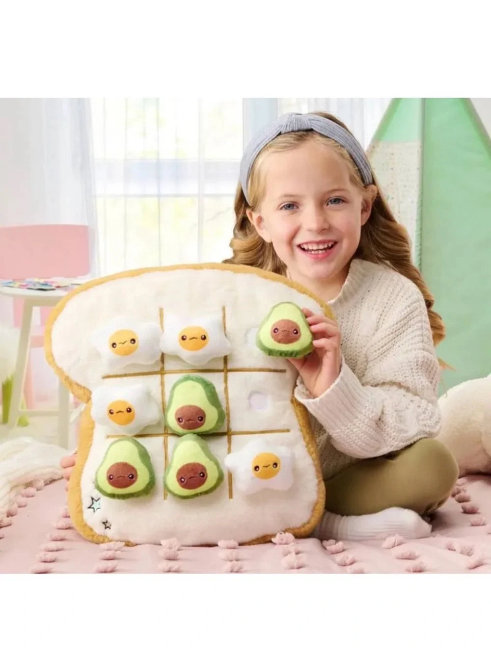 Russ 🍞🥚🥑 Breakfast Toast Tic Tac Toe Plush Playset